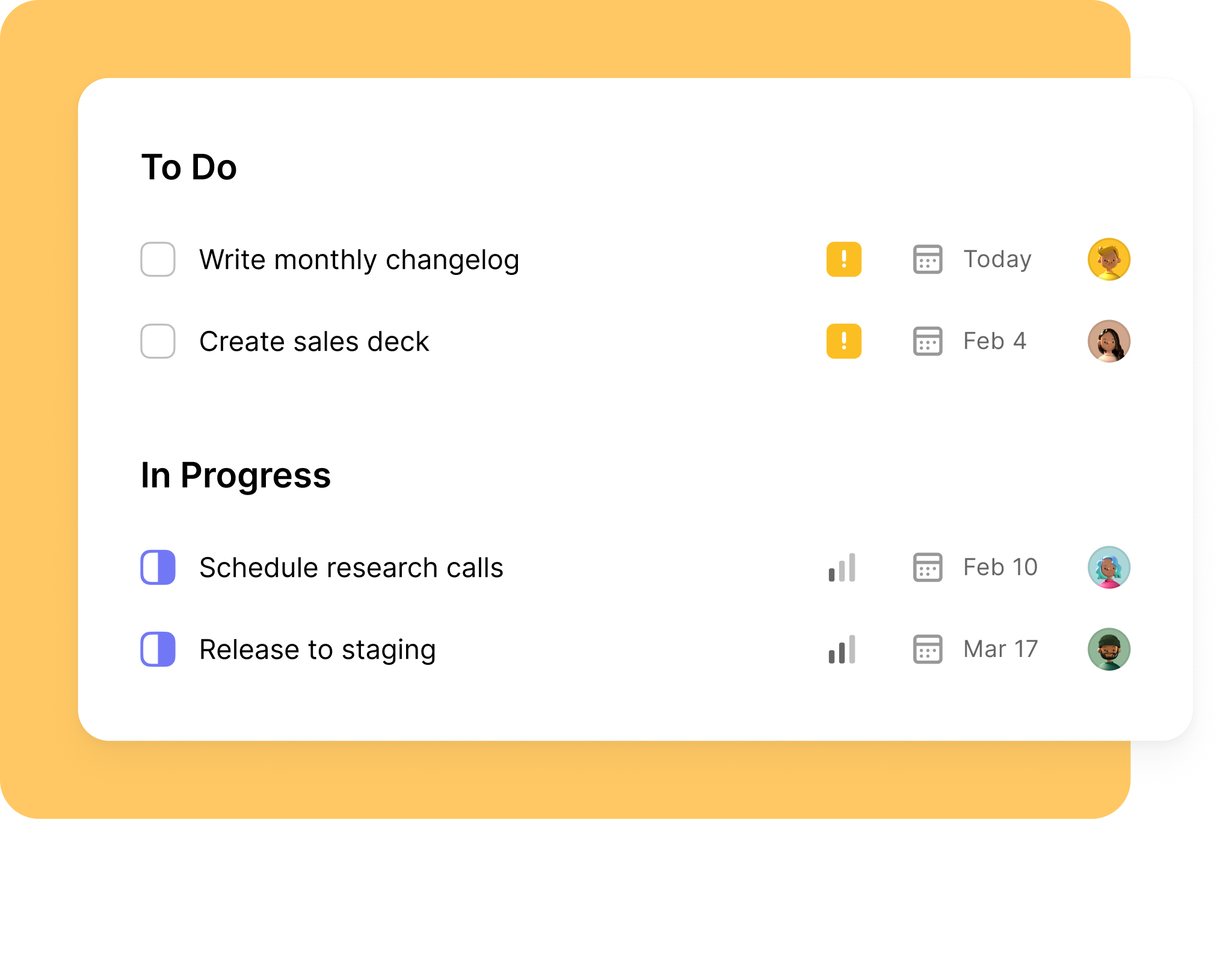 Keep work organized with one shared space for all tasks